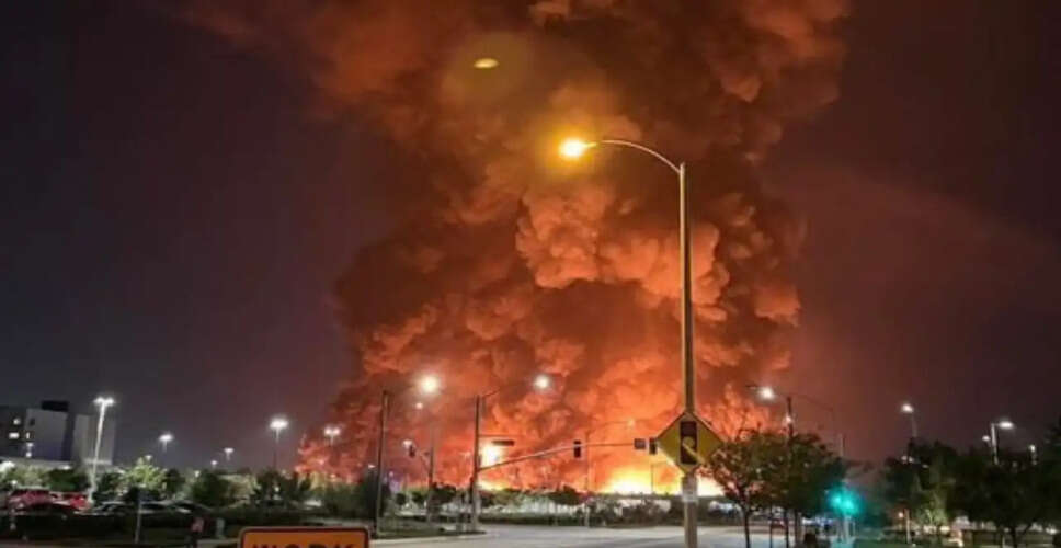 Arson Investigation Underway After Massive Warehouse Fire in Ontario, California