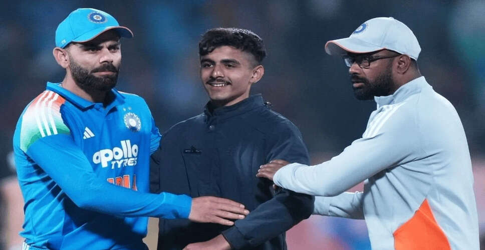 Fan Storms Field During India vs New Zealand ODI: Kohli's Response Sparks Debate