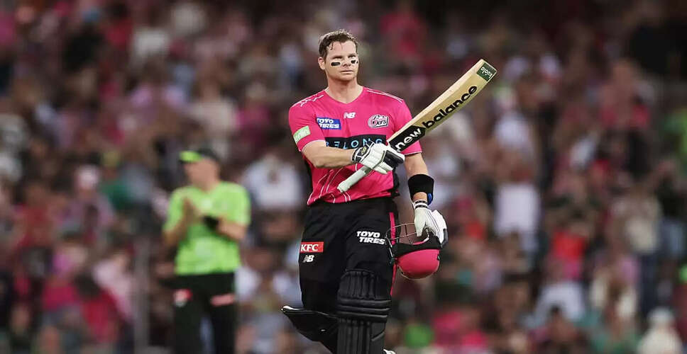 Steve Smith's Explosive Century Leads Sydney Sixers to Victory Over Thunder