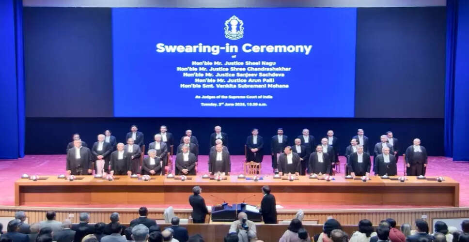 Five New Judges Sworn in at the Supreme Court of India