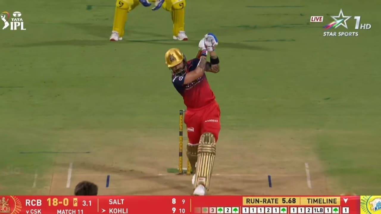 RCB's Dominant Performance Led by Kohli's No-Look Six