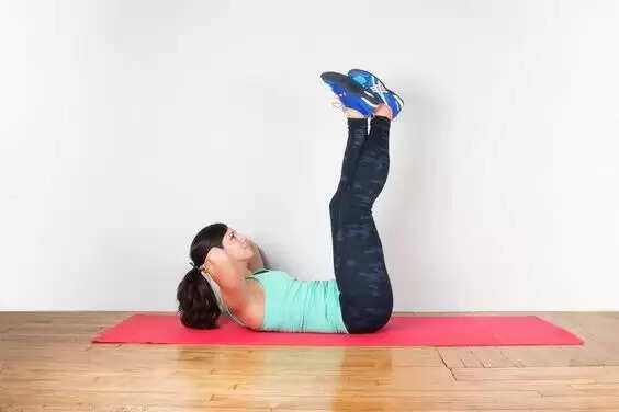 1. Leg-Up Crunches