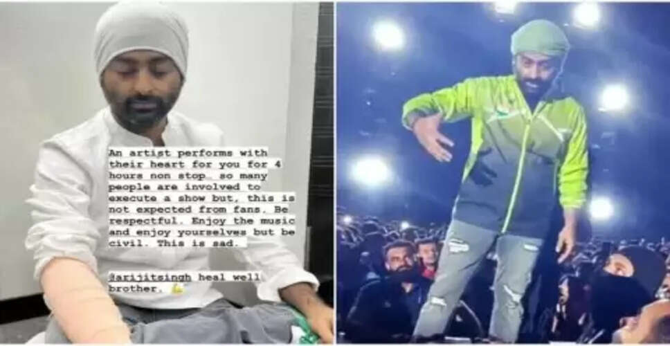 Fan Frenzy Gone Wrong: Arijit Singh Injured as Overzealous Fan Grabs His Hand at Concert