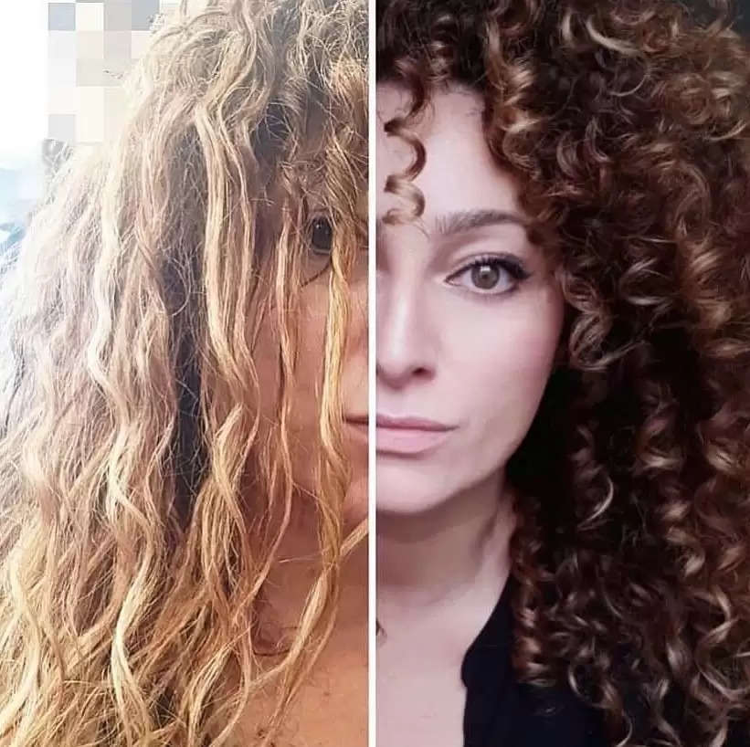 heat damaged hair before and after