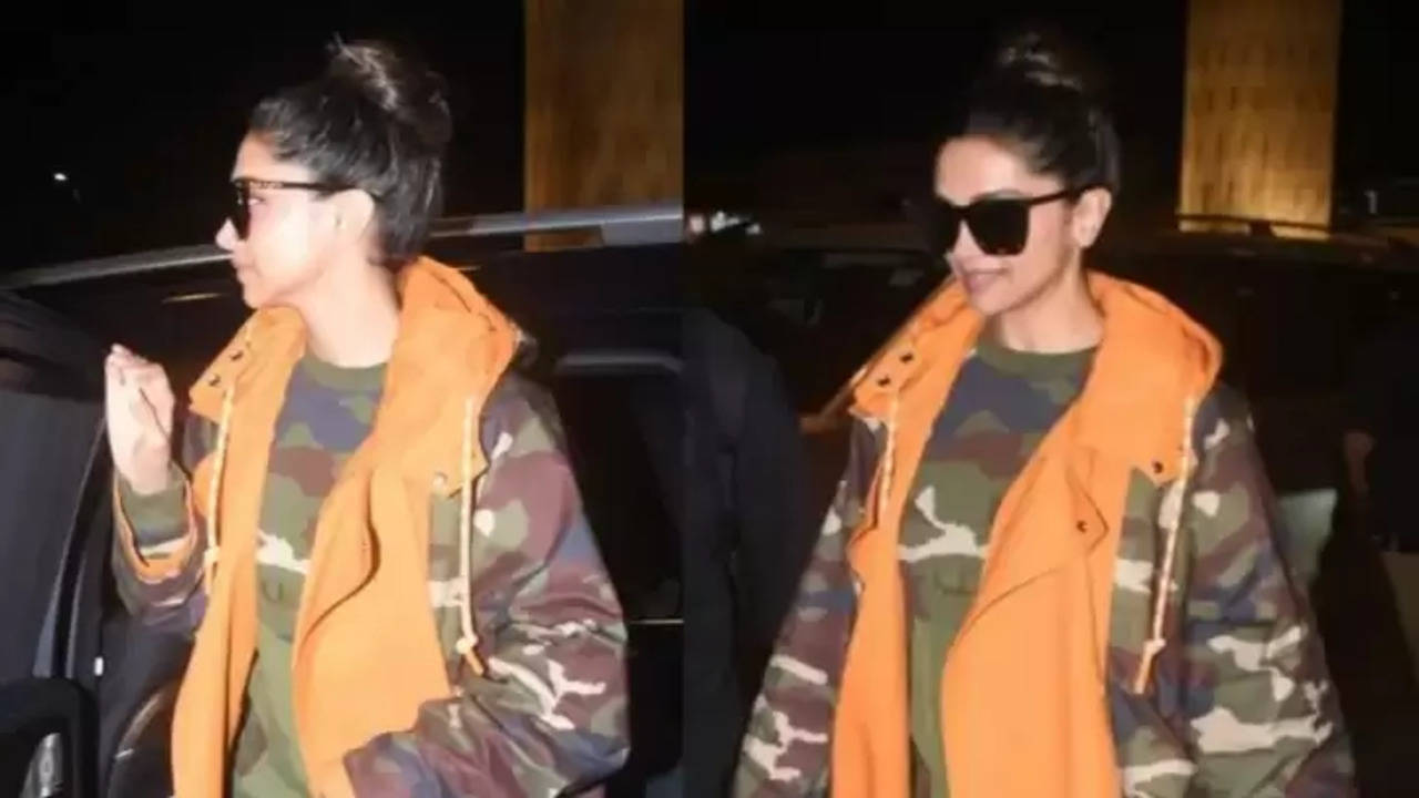 Deepika Padukone in oversized camo-print outfit, no makeup ticks