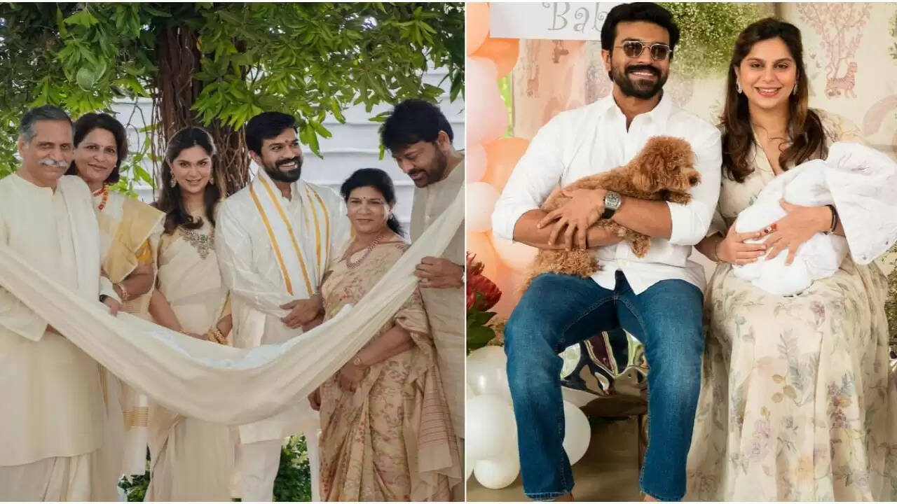 Ram Charan and Upasana name their baby girl Klin Kaara Konidela; First Photos from naming ceremony out