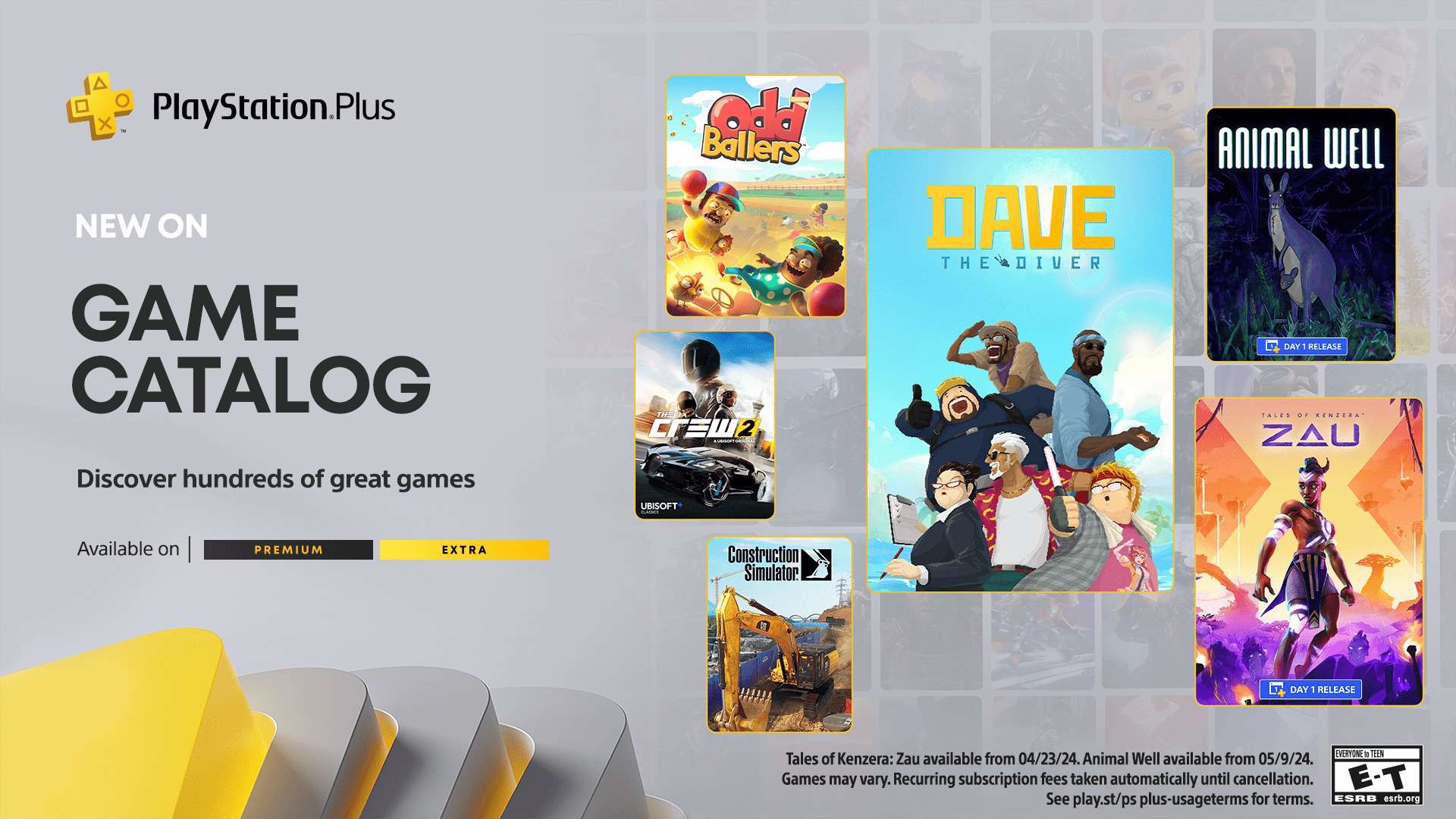 PlayStation Plus Extra and Premium Games for April 2024 Revealed