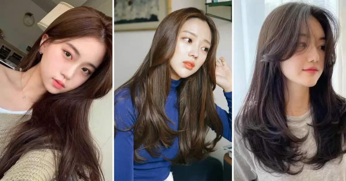 A long tousled side part