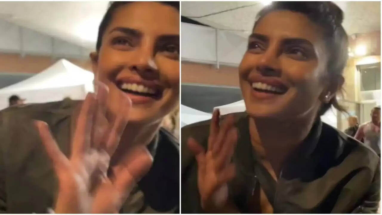 Priyanka Chopra gives a glimpse of her set life as she shoots for Heads