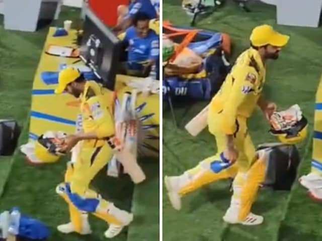 IPL 2024 CSK vs KKR: Ravindra Jadeja's Playful Gesture Amuses Home Crowd as He Steps Out Before MS Dhoni to Bat