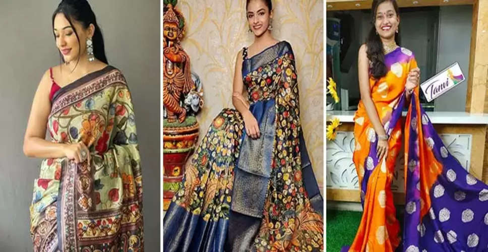 Kalamkari sarees are a type of hand printer or block printed cotton fabric produced in Isfahan, Iran and in India. Kalamkari sarees covered in 23 steps use natural dyes which do not have the bright appearance of synthetic dyes and are soft, raw and earthy to the touch.