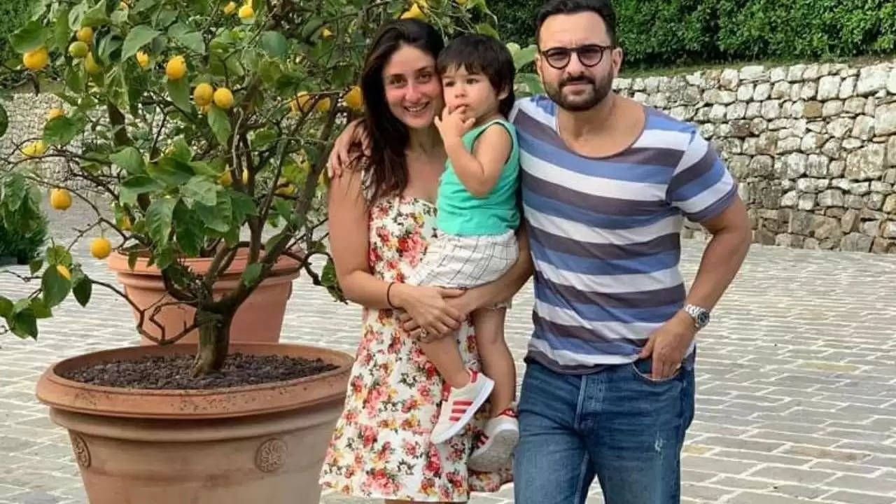 Taimur poses on jeep; Jeh photobombs Kareena, Saif Ali Khan