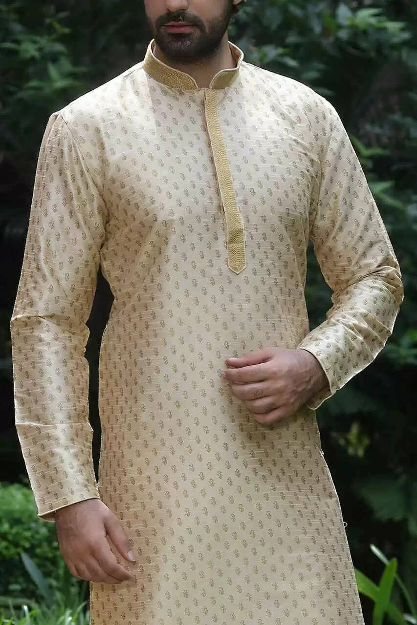 Geometric prints in men's kurta designs
