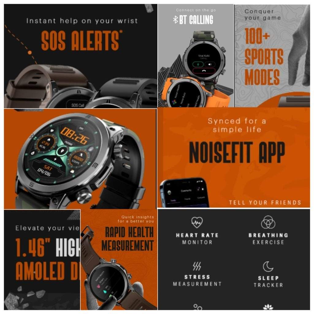 NoiseFit Launches Endeavour Smartwatch: Showcases Sporty Design, 1.46″ AMOLED Display, and BT Calling Feature