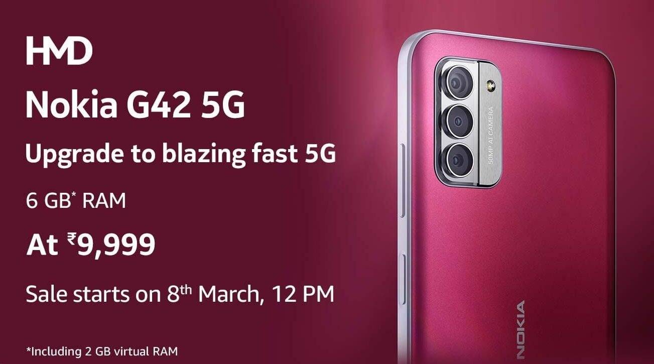 Nokia G42 5G Now Gets a More Affordable 4GB RAM Variant Starting at Rs 9,999