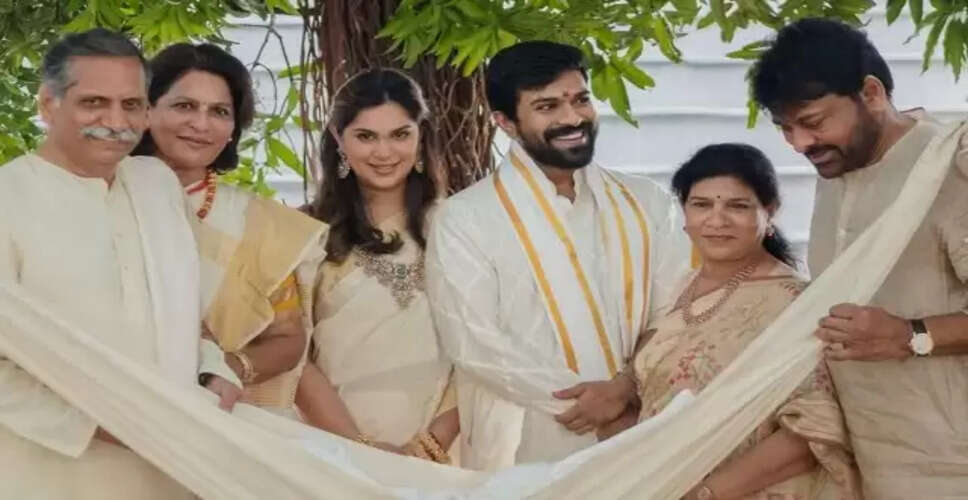 Ram Charan and Upasana name their baby girl Klin Kaara Konidela; First Photos from naming ceremony out